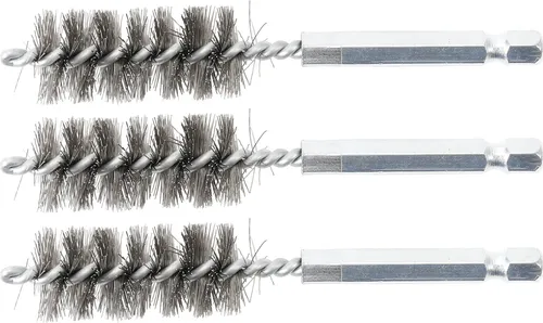 BGS 3078-17-S Stahlbürste, 17 mm, Antrieb Außensec hskant 6,3 mm (1/4