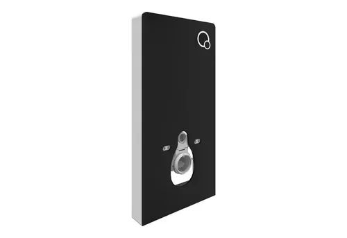 Bernstein Vorwandelement WC 805, Schwarz - Vorwandelement für Wand-WCs, inkl. 2-Mengen-Spülkasten aus Sicherheitsglas für moderne Eleganz und effiziente Spülung.