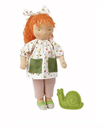 Käthe Kruse Stoffpuppe Waldorfpuppe Elsa - Puppe aus 100% Bio-Schafschurwolle, 38 cm groß, ideal für Kinder ab 3 Jahren – perfekt für kreatives Spielen und emotionale Entwicklung.