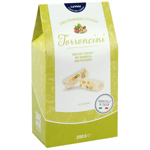 La Vela Torroncini Mandeln Pistazien, soft, 200g, Geschenkbox 29,95 EUR/kg