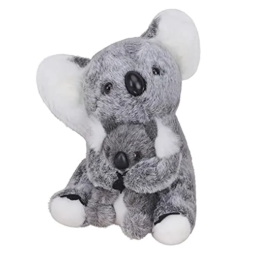 JIAHG Niedlich Plüschspielzeug Koala mit Baby Plüschtier Kuscheltier Stofftier Koala Bär Plüschpuppe Geburtstagsgeschenk für Baby Kinder Mädchen
