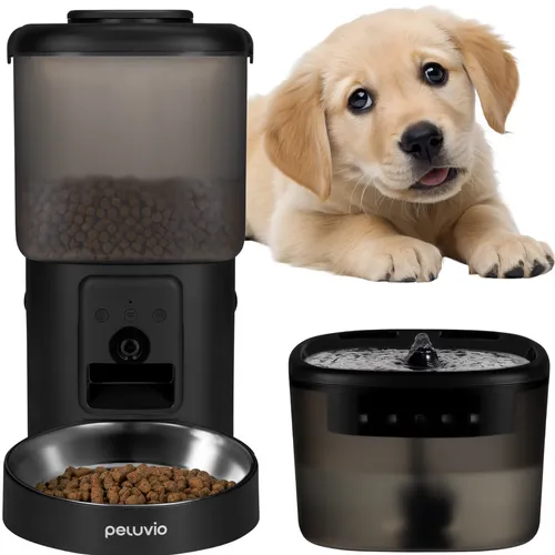 Automatischer Futter- und Wasserspender für Hunde und Katzen, 4,5 l, FEAST - Praktischer 2-in-1 Futter- und Wasserspender mit elektronischer Programmierung für flexibles Füttern. Ideal für Haustierbesitzer, die Wert auf Komfort legen.