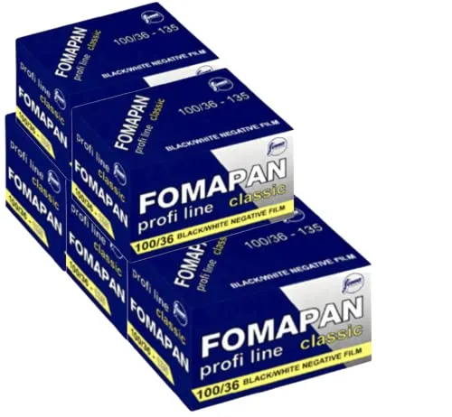 Foma 5er Pack FOMAPAN Classic 100 135/36 SCHWARZ/WEIß Kleinbildfilm, FO11131-5, 100 ASA
