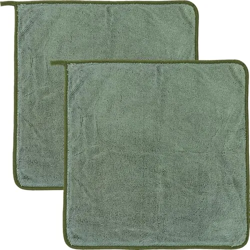 Erwin Müller Microfasertuch 2er-Pack mit 2-Seiten-Funktion jade Größe 40x40 cm