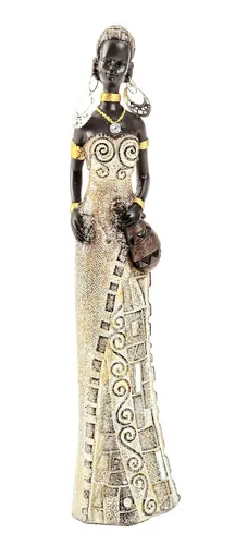 Afrikanerin mit Wasserkrug Frauen Figur 24 cm Afrika Dekofigur afrikanisch