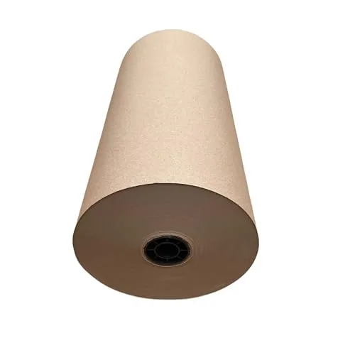 Packen24 Kraftpapier Packpapier Rollen 400 mm - 8 kg - Hochwertige Rollenware auf Plastikkern, ca. 235 lfm pro Rolle. Ideal für Verpackungen und kreative Bastelprojekte. Vielseitig einsetzbar und praktisch in der Handhabung.