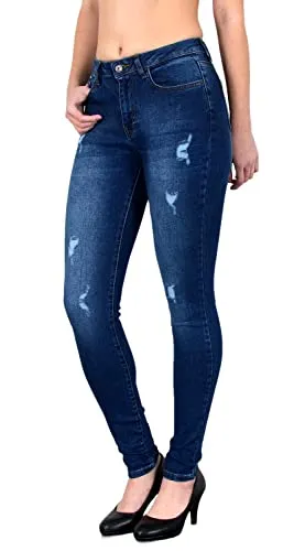 ESRA Damen High-Waist Jeanshose bis Übergröße S400 - Moderne High-Waist Jeanshose für Damen in figurbetonter Passform. Ideal für jeden Anlass, erhältlich in verschiedenen Designs. Profitieren Sie von nur einmaligen Versandkosten für mehrere Artikel!