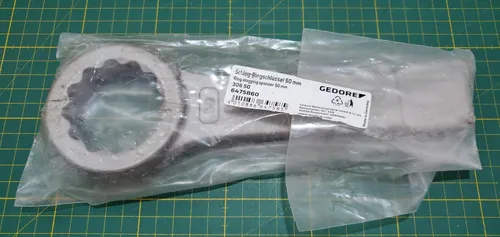 Gedore Schlag-Ringschlüssel 50mm (306 50) - Schraubenschlüssel, hochwertiger Ringschlüssel aus Deutschland, ideal für professionelle Anwendungen mit einer Schlüsselweite von 50 mm und einer Länge von 250 mm.