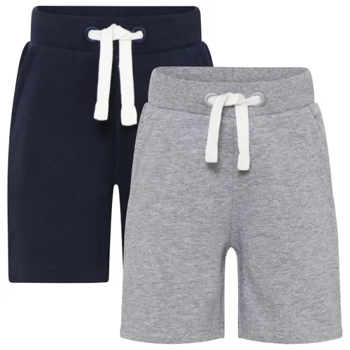 Minymo - Boy's Basic 53 Sweat Short (2-Pack) - Shorts Gr 80 grau