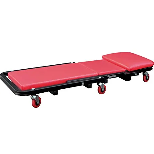 WALTER Werkstatt Rollliege 2 in 1 - Werkstatt-Liegewagen mit gepolsterter Liegefläche für komfortables Arbeiten, max. Belastung 150 kg, ideal für flexible Nutzung als Liege oder Hocker.