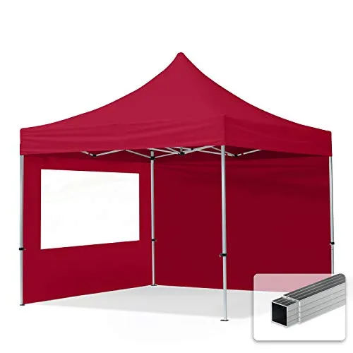 TOOLPORT Faltpavillon 3x3m mit 2 Seitenteilen in rot von Toolport