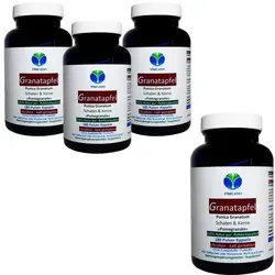 Granatapfel 720 Kapseln – Antioxidans für Durchblutung und Wechseljahre - Nahrungsergänzungsmittel mit 720mg Granatapfel pro Portion. Unterstützt die Durchblutung und enthält wertvolle Vitamine & Mineralien, ganz ohne Zusatzstoffe.