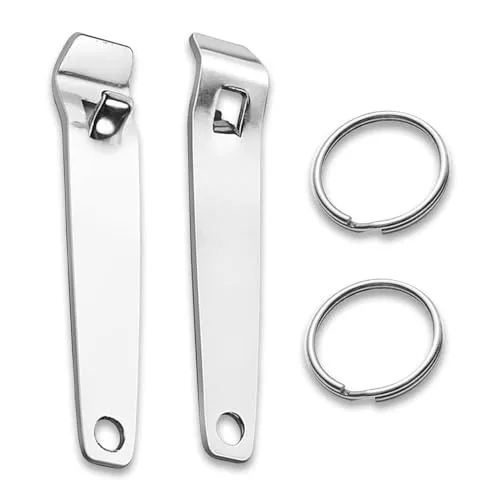 UBRAVE 2 Stück Tragbare Bierflaschenöffner Mini Taschen Bieröffnen, Dosenöffner-Werkzeug für orale Flüssigkeitsfläschchen, für Zuhause, Party, Grillen, Bierliebhaber, den täglichen Gebrauch, Silber