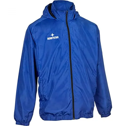 Derbystar Unisex Hyper II Allwetterjacke, Blau, 164 - Funktionsjacken, wind- und wasserabweisend mit optimaler Luftzirkulation dank Netzeinsatz und Belüftungsschlitz für besten Tragekomfort.
