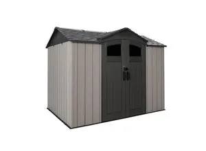 Lifetime Ohio Kunststoff Gerätehaus 3x2 m - Grau - Geräteschuppen aus langlebigem HDPE-Kunststoff mit wartungsarmen Materialien, großzügigem Stauraum und stabiler Konstruktion für Ordnung im Garten.