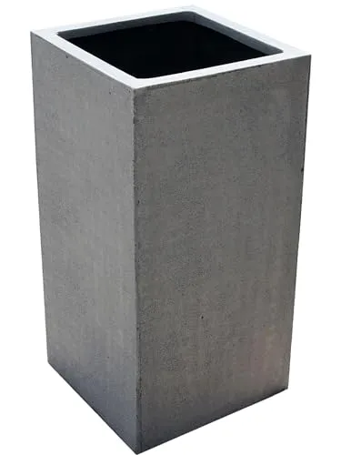 VIVANNO Pflanzkübel Blumenkübel Pflanzsäule - Garten-Zubehör: Robuste Fiberglas-Pflanzsäule im modernen Beton-Design, frostfest und ideal für den Innen- und Außenbereich.