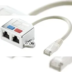 Renkforce RJ45 T-Adapter CAT 5e für Cablesharing 1:1 Parallel