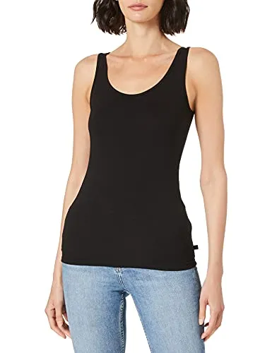 QS Damen 2058277 T-Shirt, Schwarz, S EU