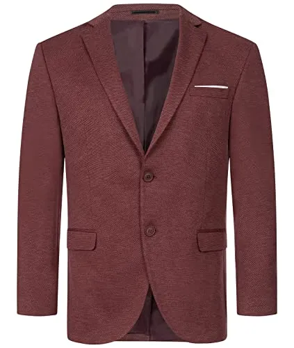 Indumentum Herren Sakko IJS-102 - Slim Fit Blazer in Weinrot 3XL - Elegantes Herren Sakko für den modernen Mann, Slim Fit Schnitt, ideal für legere Anlässe. Hochwertige Verarbeitung und angenehmes Material sorgen für perfekten Tragekomfort.