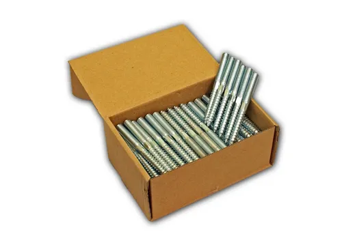 Symbionet - 100 Stück Stockschrauben M8 X 60mm Schraubstifte Holzschrauben Rohr