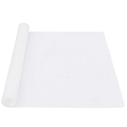 Webake Silikonmatte Groß Bastelunterlage Silikon Bastelmatte 60x40 cm Silikon Unterlage Antihafte Rutschfeste Tischmatte Arbeitsmatte für Resin Gießharz, Tischset, Platzset, Weiß