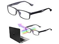 infactory Blaulichtbrille: Augenschonende Bildschirm-Brille mit Blaulicht-Filter, +2,0 Dioptrien (Computerbrille Dioptrien, Computer Brille, Geschenk Herren)