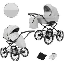 Kunert Romantic 2in1 Kinderwagen in Silber mit AIR WHEELS