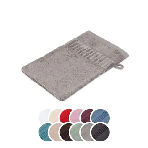 liebling Waschhandschuh Bio Baumwolle, Serie Organic, 500 gr. / m², 17 x 24 cm, 60 Grad, saugstark, schnelltrocknend, Farbe: Silber