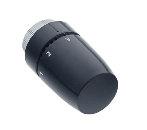 MERT Sami DESIGN Thermostatkopf Ausführung Anthrazit CEN Zertifiziert DIN EN 215 - Anschlussarmatur leicht zu montieren und passend für alle gängigen Badheizkörper