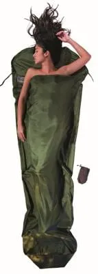 Cocoon Mummy Liner Seidenschlafsack - Oliv Dunkelgrün, One Size - Schlafsäcke in hochwertiger Seidenqualität, bietet Komfort und Wärme für ein besseres Schlaferlebnis im Freien.