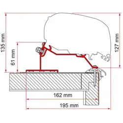 Fiamma Caravan Roof Markisenadapter für Fiamma F80/F65 370 cm