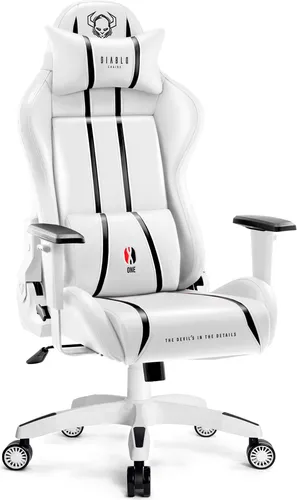 Diablo X-One 2.0 Gaming Stuhl - Ergonomischer Gaming-Stuhl mit verstellbaren Armlehnen, Nacken- und Lendenkissen für optimalen Sitzkomfort und Unterstützung bei langen Spielsessions. Ideal für Gamer und Home-Office.