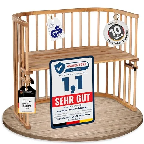 babybay Maxi Beistellbett aus massivem Buchenholz von babybay