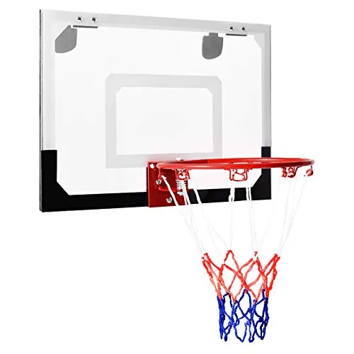 Basketballbrett mit Korb für Indoor & Outdoor - Spielzeuge – Praktisches Basketballkorb-Set mit hochwertigem Basketball und Luftpumpe. Ideal für Indoor-Training und einfache Montage ohne Bohren!
