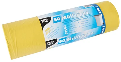 STARPAK Müllsäcke LDPE 120 Liter gelb 50 Säcke in gelb von Starpak