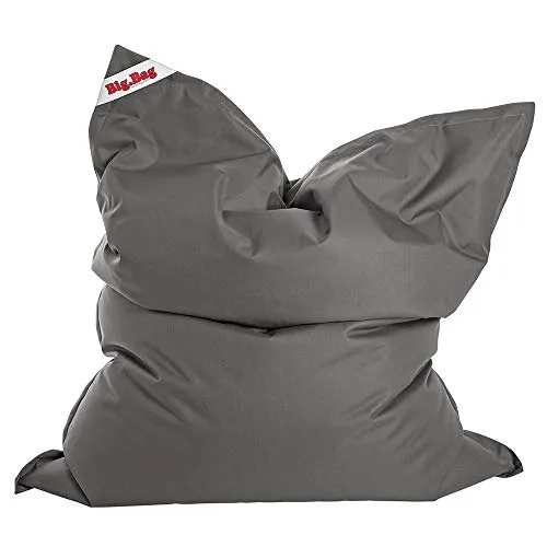 Brava Big Bag XXL, anthrazit - Sitzsack in XXL-Größe, ideal für Kinder, Jugendliche und Erwachsene. Schmutzabweisende Hülle aus 100% Polyester, einfach zu reinigen und komfortabel.