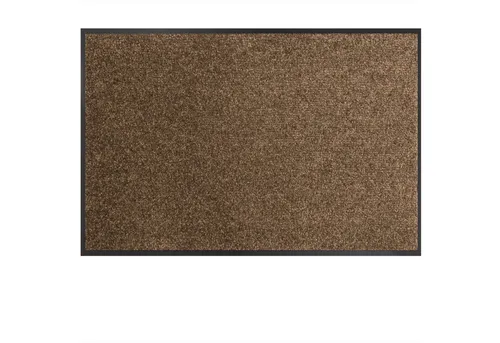 ANRO Fußmatte AMIGO Rutschfeste Türmatte Schmutzfangmatte, Rechteck, Höhe: 6.5 mm, Größe 40x60cm - Braun hohe Feuchtigkeitsaufnahme - mit Gummirand
