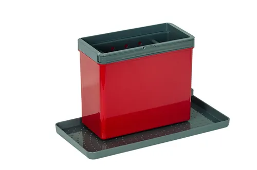 Spülbecken Organizer Abtropfkorb, Farbe:Rot / Anthrazit