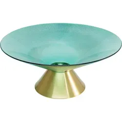 KARE DESIGN Schale Birdie aus Glas in Grün – 35 cm in gold von KARE