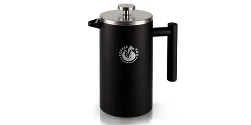 French Press Kaffeekanne aus doppelwandigem Edelstahl