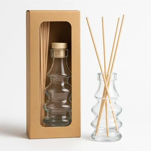 WonderWax Raumduft Stäbchen Reed Diffuser Tannenbaum Set 120 ml mit 5 Stäbchen Duft für Bad, Büro oder Badezimmer Kaschmir