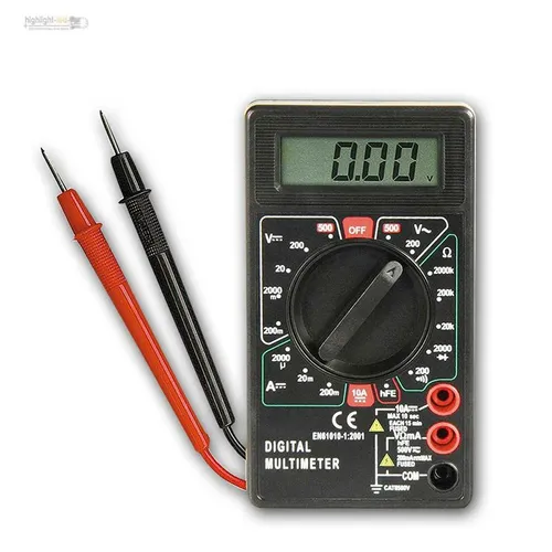 Digitalmultimeter M-330D – Kompaktes Messgerät für elektrische Größen - Praktisches Digitalmultimeter für die Messung von Spannung, Strom und Widerstand. Ideal für Hobby und Haushalt. Mit übersichtlichem Display, 19 Messbereichen und akustischem Durchgangsprüfer.