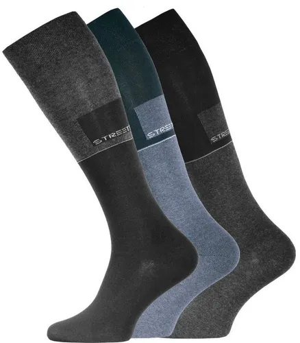 Cotton Prime® Kniestrümpfe aus Baumwolle mit Komfortbund (3-Paar)