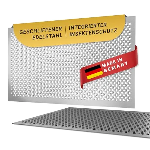 DeinLichtschacht Lichtschachtabdeckung Edelstahl mit Insektenschutz - Hochwertige Edelstahl-Lichtschachtabdeckung, rostfrei und langlebig. Begehbar und passend für verschiedene Größen, bietet sie einen eleganten Schutz vor Ungeziefer und Schmutz.