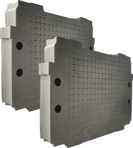 vhbw 2x Schaumstoffeinlage kompatibel mit Hitachi Hit Case I-IV Werkzeugkoffer - Individuell Anpassbar, Schaumstoff / Hartschaum Anthrazit-Grau