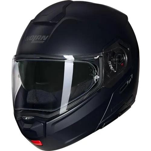 Nolan N90-3 Classico Klapphelm - Matt-Schwarz - L - Motorradhelm mit Dual Action Kinnschutz-Öffnungssystem und Airbooster-Technologie für optimale Belüftung und Sicherheit. Ideal für Touren und urbane Abenteuer.
