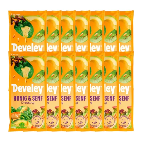 Develey Honig Senf Dressing Salatsauce süß würzig 75ml 14er Pack