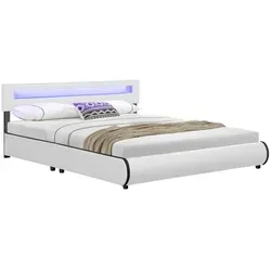 Juskys Polsterbett Sevilla 180 x 200 cm - Betten: Traumhaft gemütliches Doppelbett mit robuster Konstruktion und ergonomischer Kaltschaummatratze für optimalen Schlafkomfort.