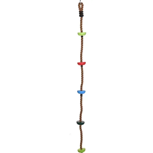 Kletterseil für Kinder 200 cm - Vielseitige Kletter-Schaukel - Schaukeln mit einem Kletterseil, das das Gleichgewicht und Selbstvertrauen stärkt. Anpassbar auf die gewünschte Länge, ideal für drinnen und draußen. Tragkraft bis 200 kg für sicheres Spielen.