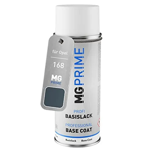 MG PRIME Autolack Spraydose für Opel 168 / 4XU GBI Metro Blue Mica/Bleu Metropolitain Nacre Basislack Sprühdose 400ml